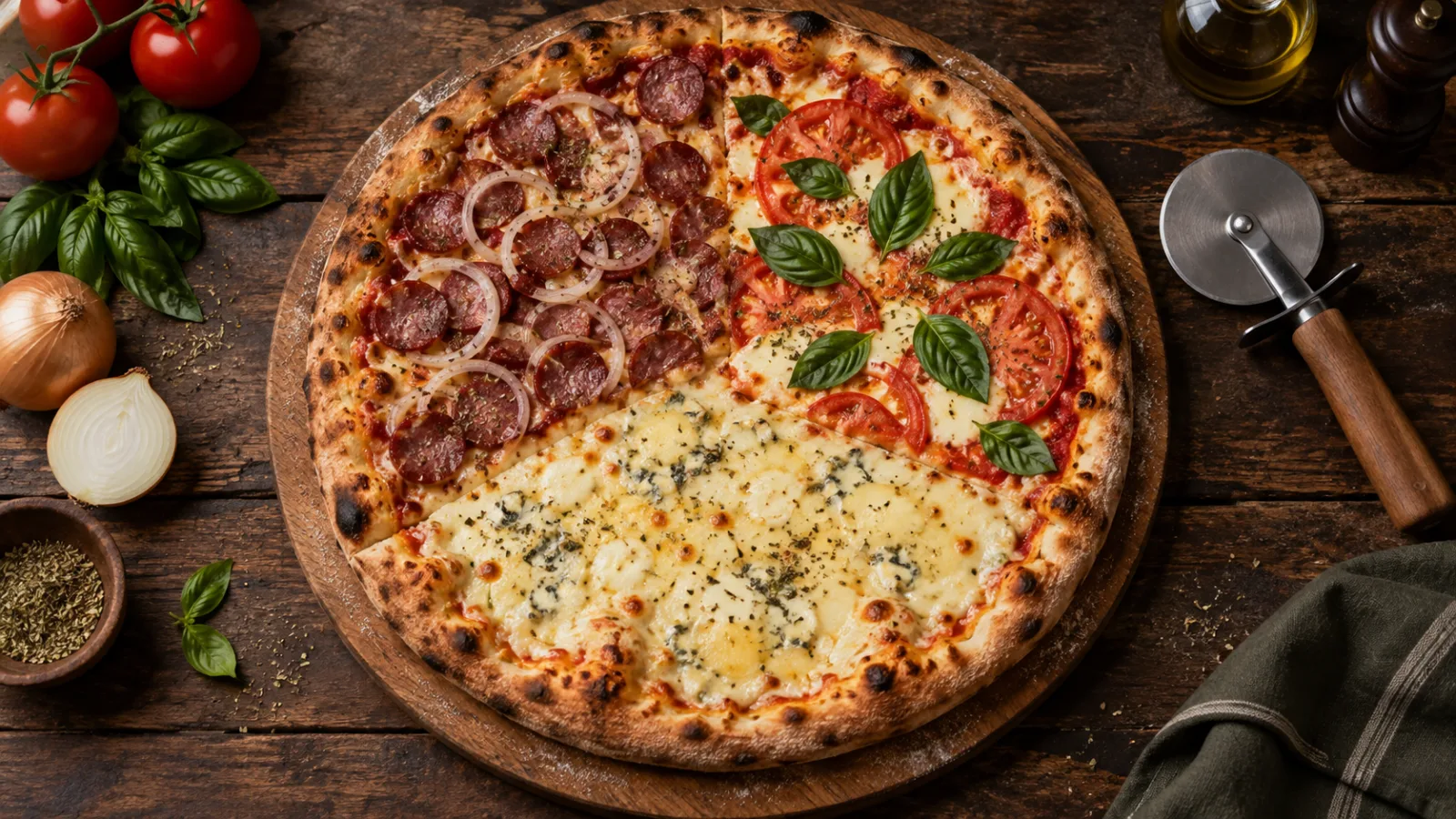 Meio a meio sem erro: como combinar sabores na mesma pizza