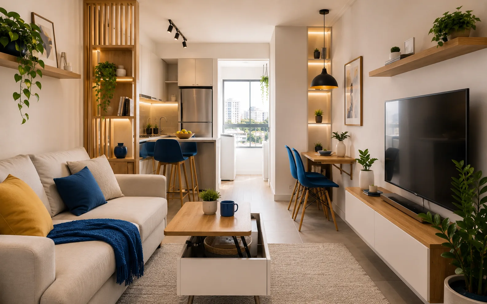 7 ideias de decoração para apartamentos compactos