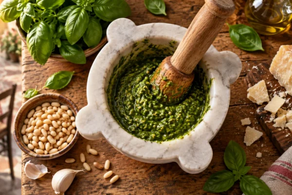 Pesto genovês no pilão: por que vale o esforço