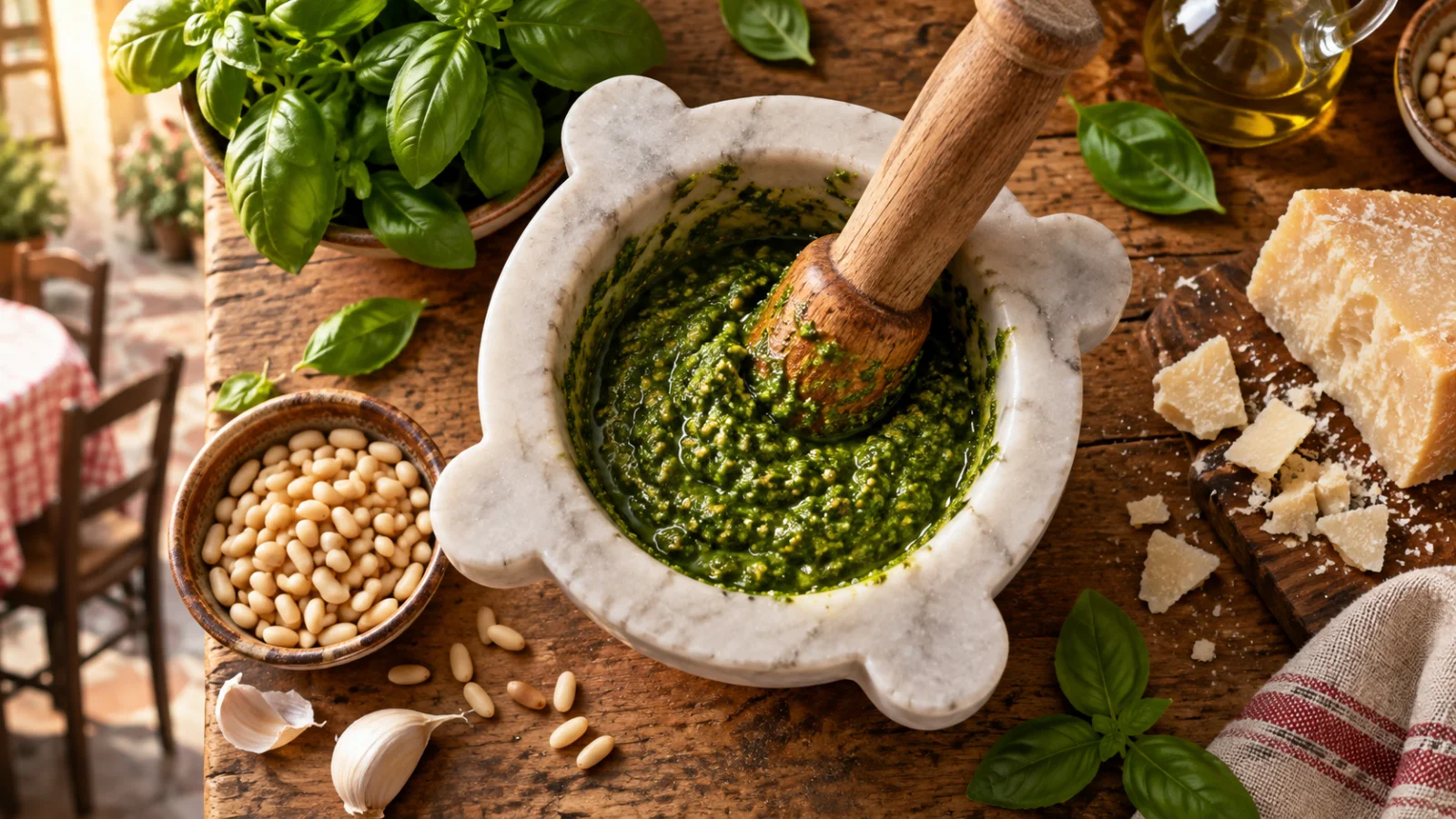 Pesto genovês no pilão: por que vale o esforço