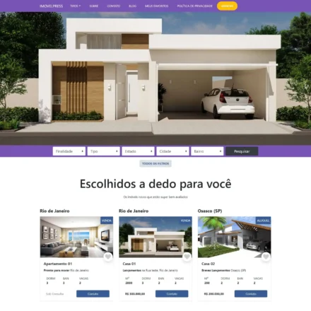 Tema WordPress para imobiliária