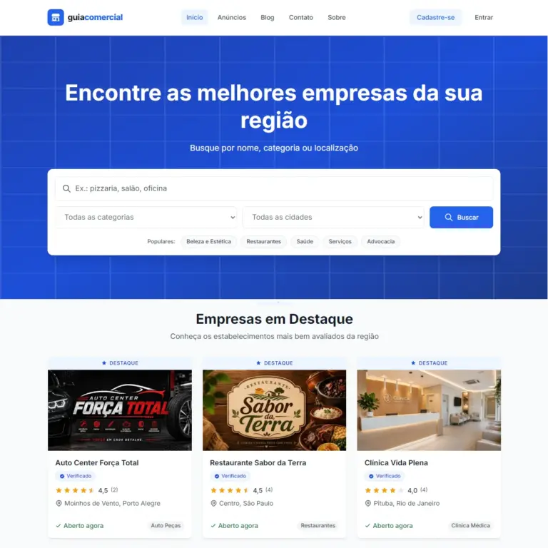 Guia Comercial Pronto para WordPress
