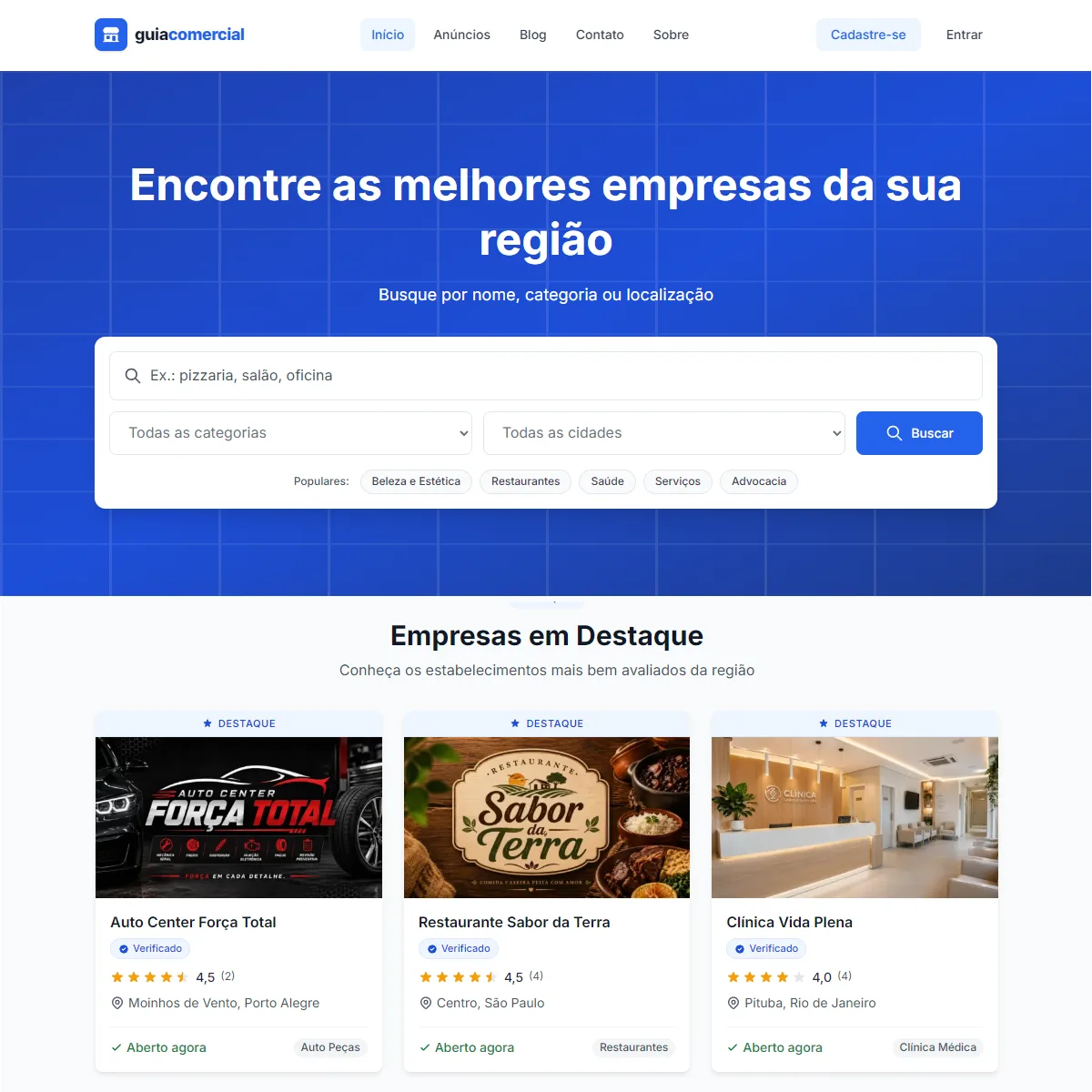 Guia Comercial Pronto para WordPress