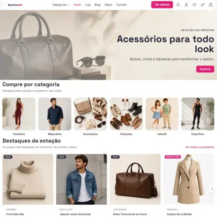 Tema WooCommerce para Loja Virtual WordPress