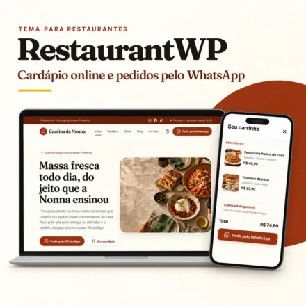 Tema WordPress para Restaurante com Pedido no WhatsApp