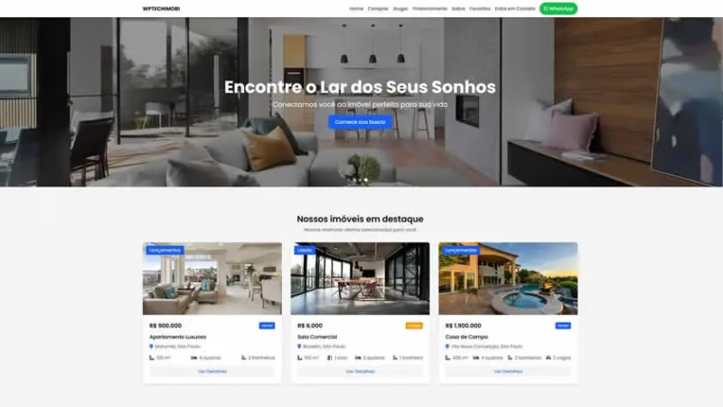 Site WordPress para Imobiliária - Tema Profissional
